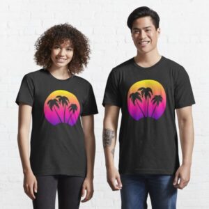 Palm trees on the horizon Aesthetic T-Shirt