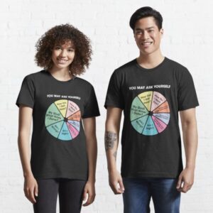 80's Music Retro Lyrics - You May Ask Yourself Pie Chart Aesthetic T-Shirt