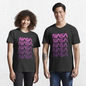 Pink Pixel NASA Worm Aesthetic T-Shirt