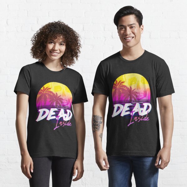 Dead Inside - Vaporwave Miami Aesthetic Spooky Mood Aesthetic T-Shirt