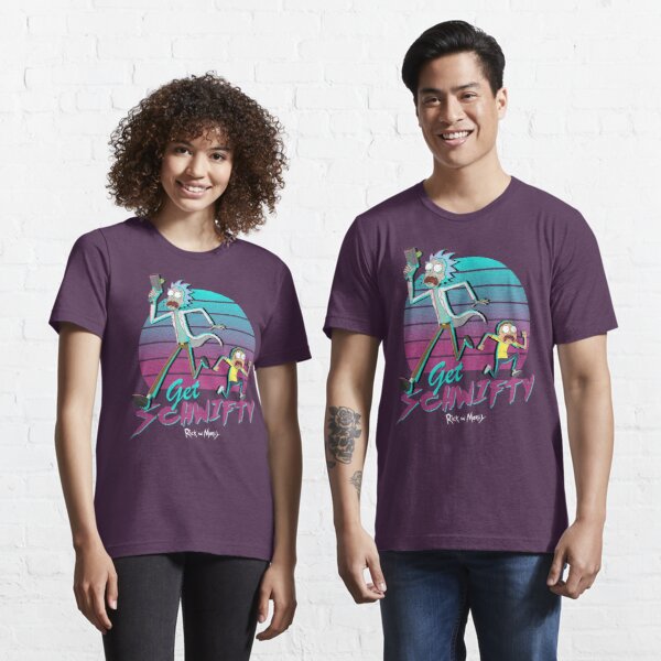 Rick and Morty - Get Schwifty Outrun Style Aesthetic T-Shirt