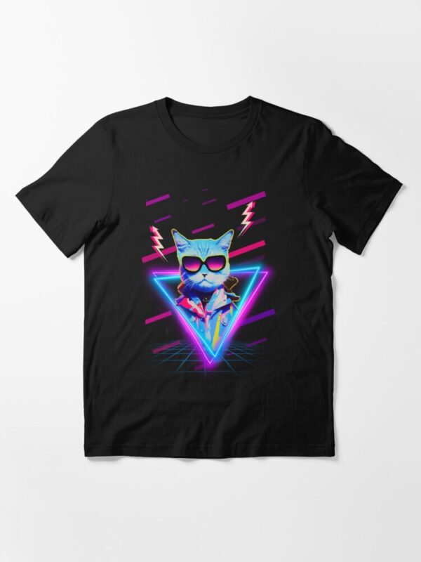 a Retrowave Cat T-Shirt